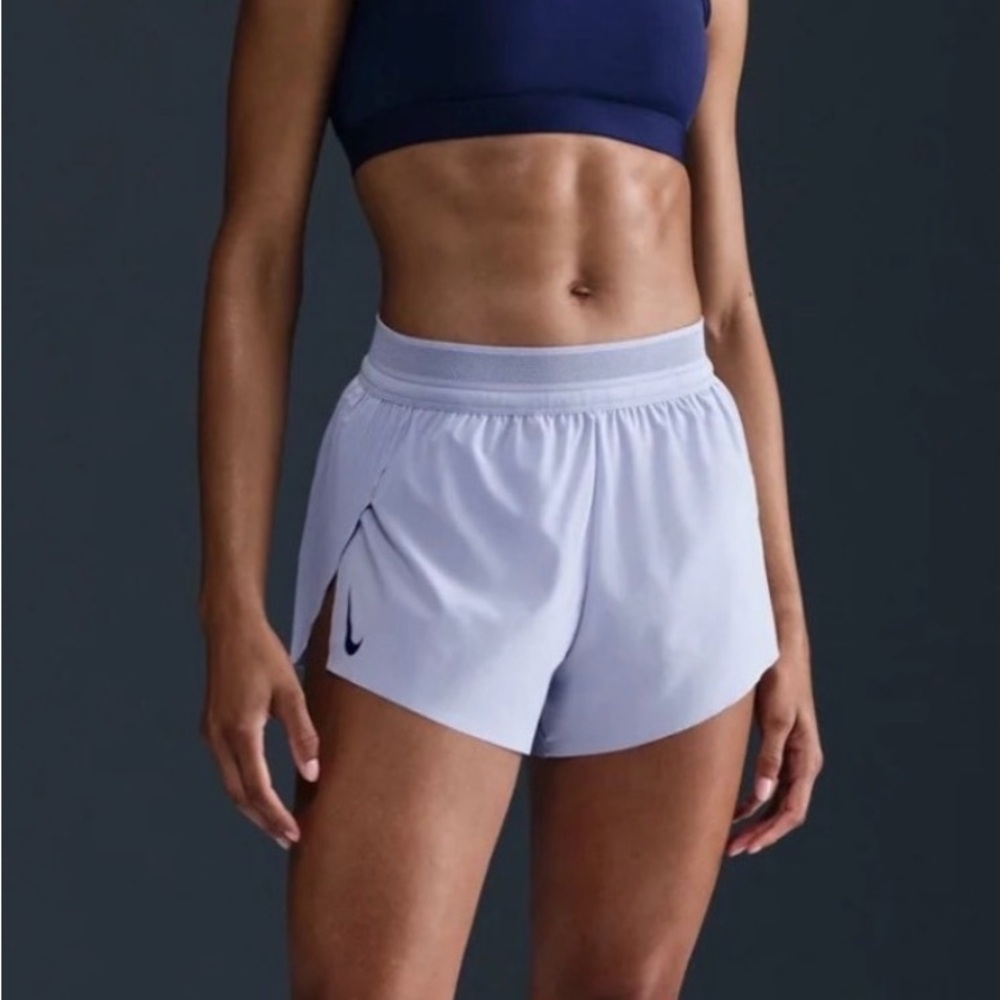 Nike 3” aero swift running shorts in lilac color